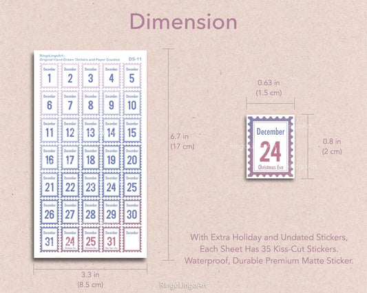 Daily Date and Holiday Sticker