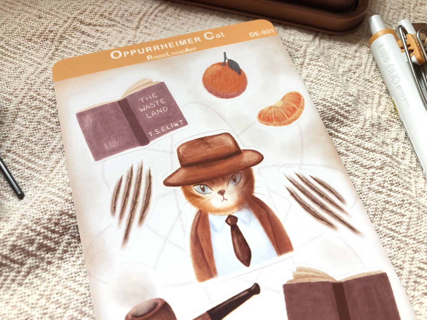 Oppenheimer Cat Sticker Sheet