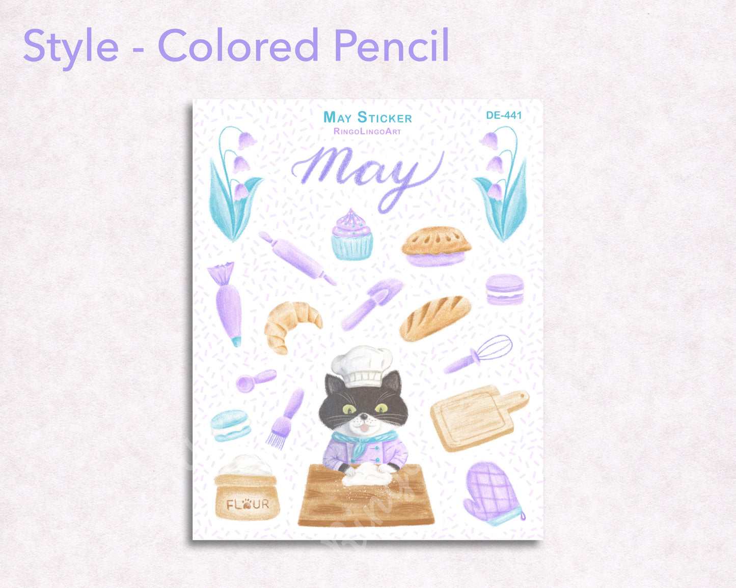 May Baker Cat Sticker Sheet