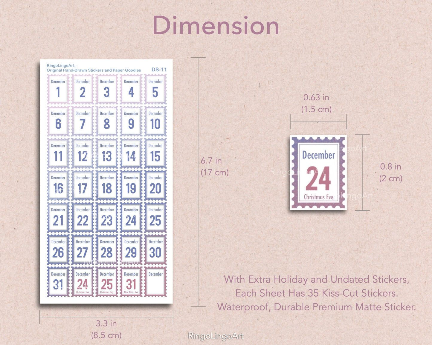 Daily Date and Holiday Sticker