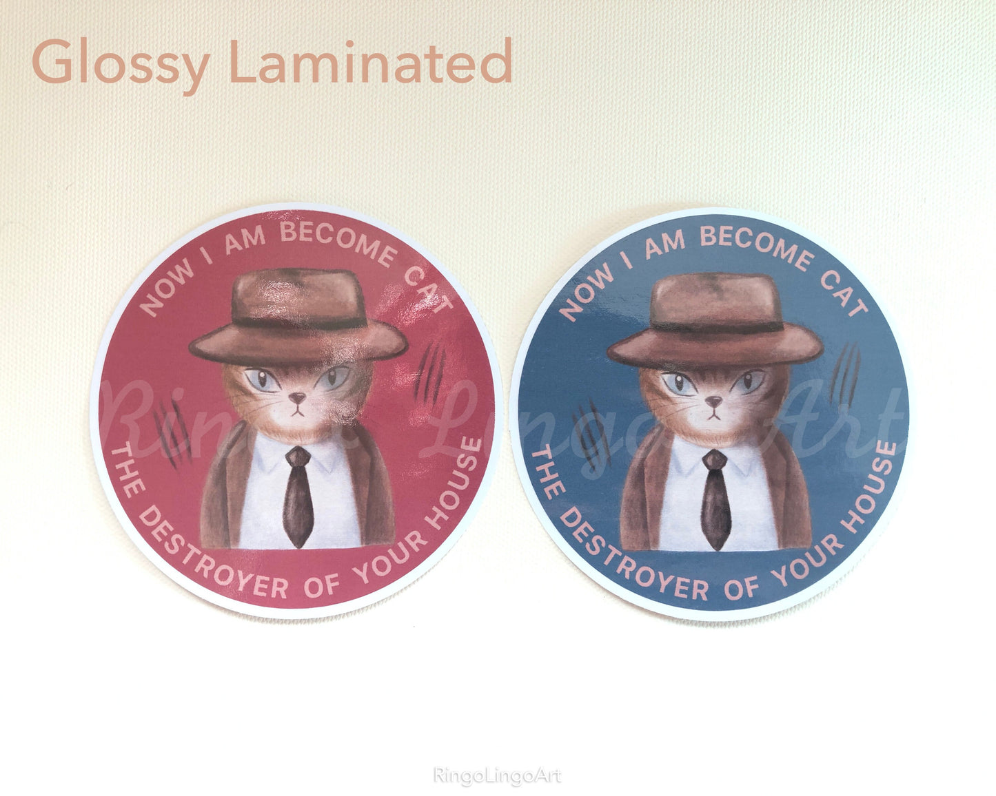 Oppenheimer Cat Waterproof Sticker