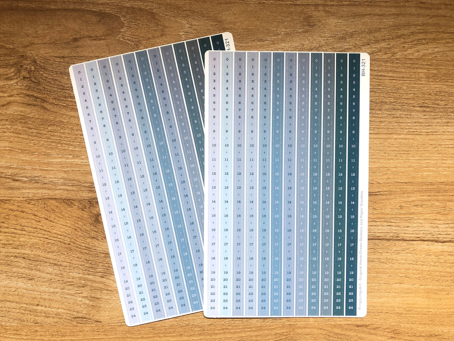 Time Strip Sticker for 5mm grid (24 | 18 Hour) Smoky Color