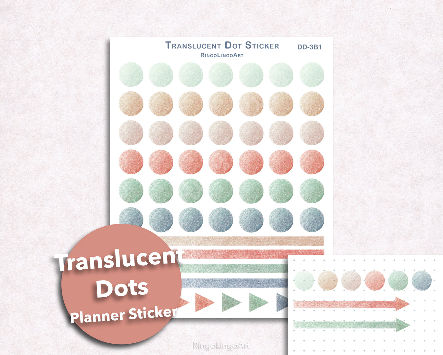 Translucent Dot Sticker Sheet