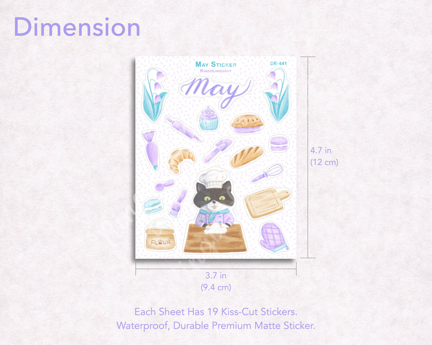 May Baker Cat Sticker Sheet