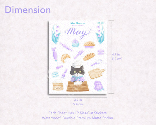 May Baker Cat Sticker Sheet