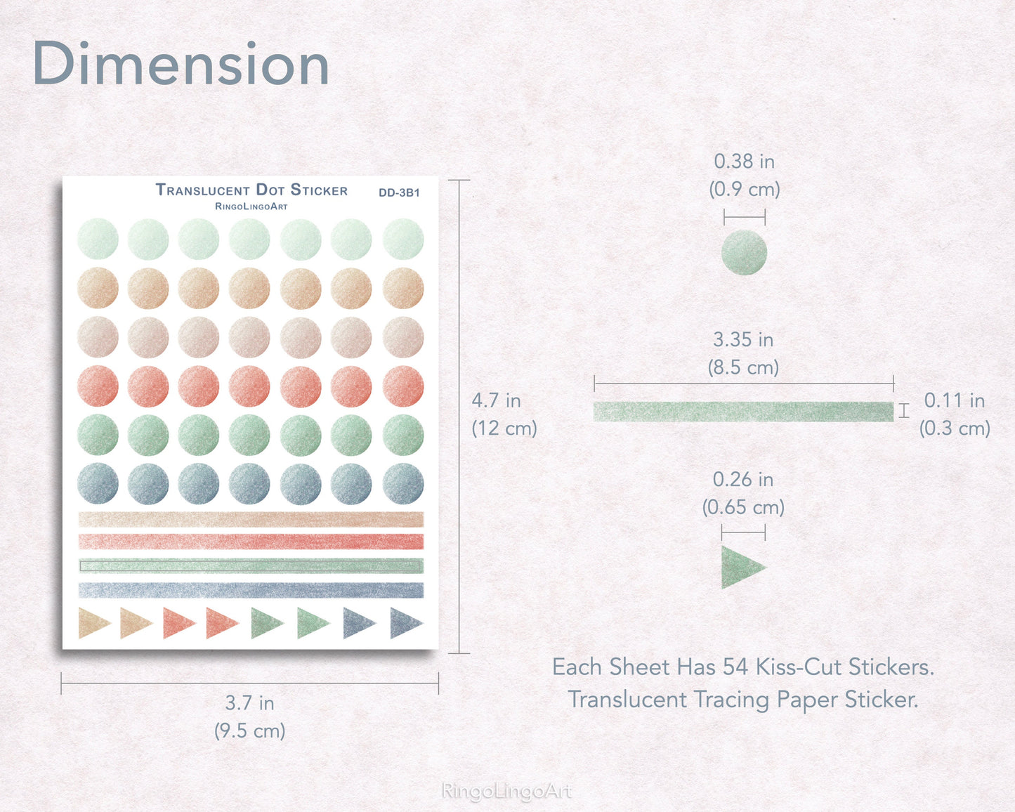 Translucent Dot Sticker Sheet