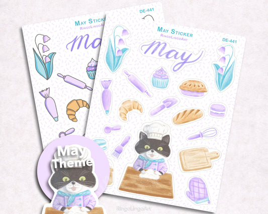 May Baker Cat Sticker Sheet