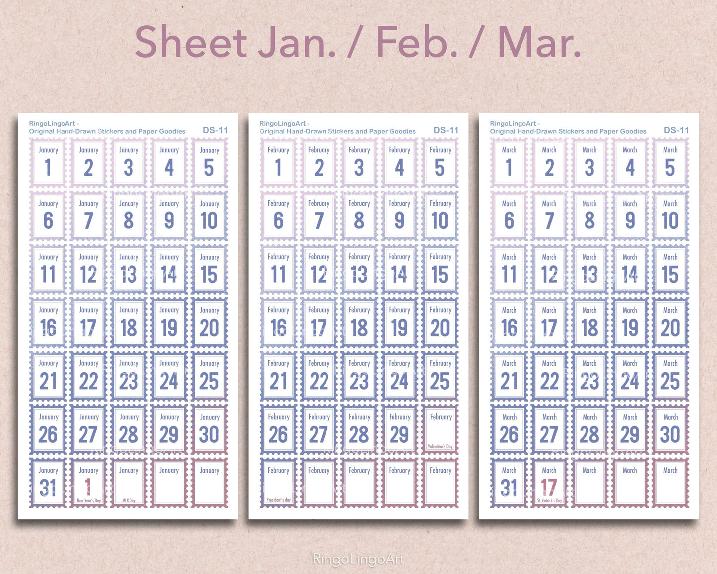 Daily Date and Holiday Sticker