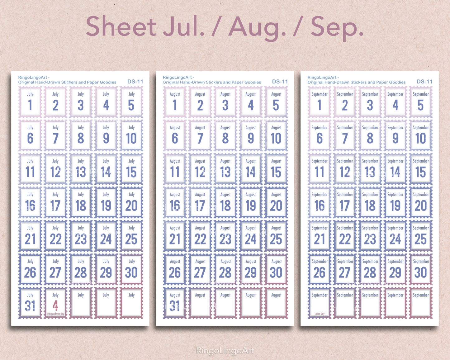 Daily Date and Holiday Sticker