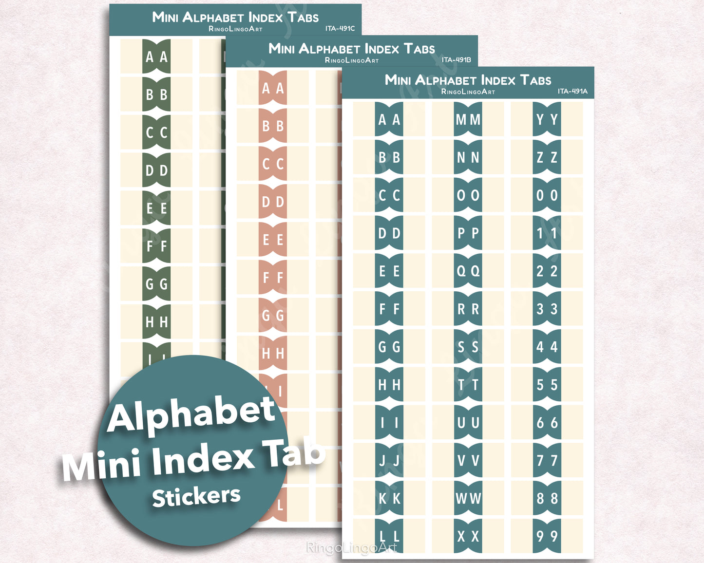 Mini Alphabet Index Tab Sticker