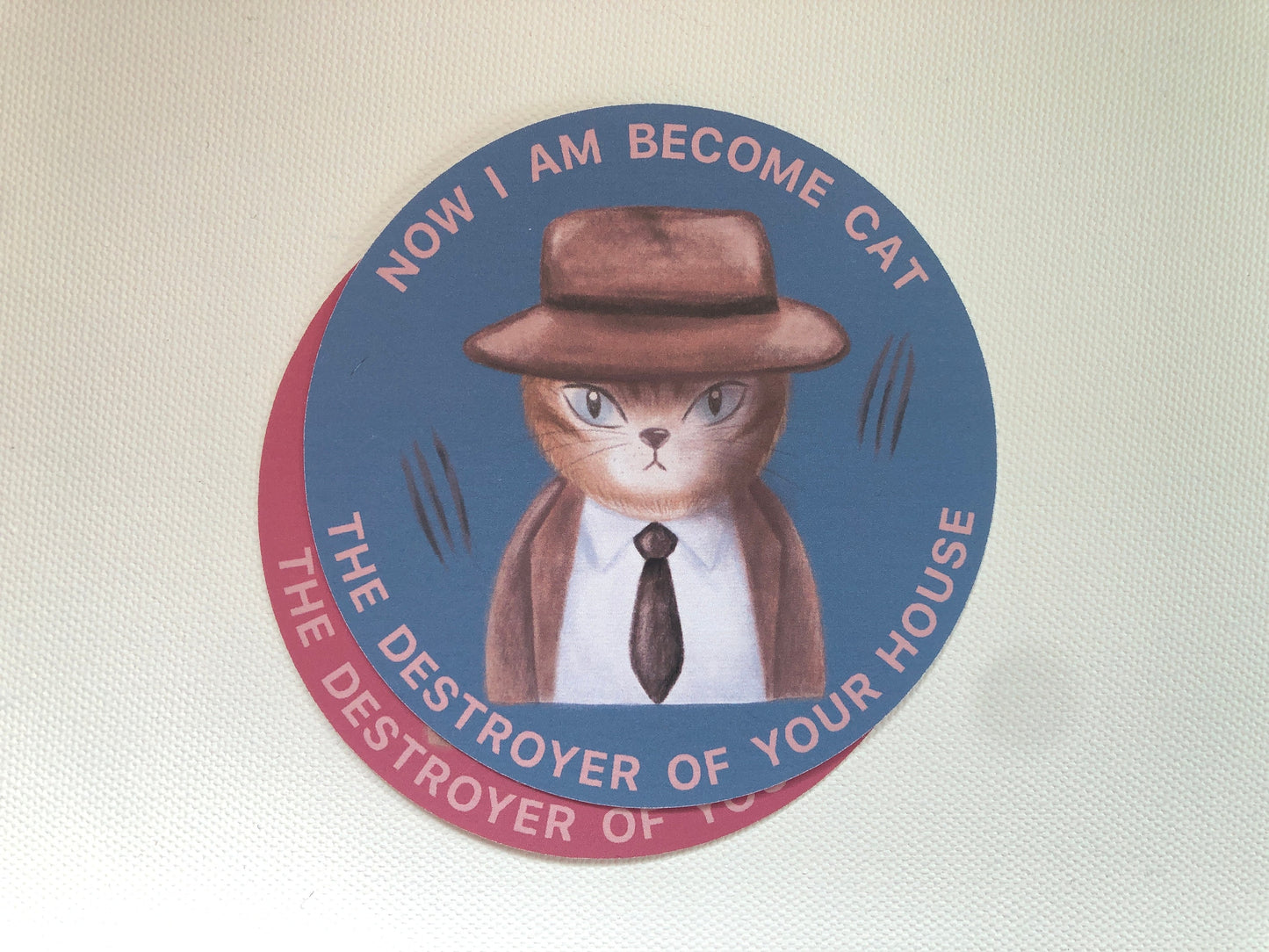 Oppenheimer Cat Waterproof Sticker