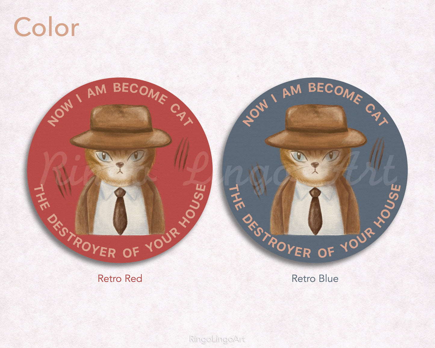 Oppenheimer Cat Waterproof Sticker