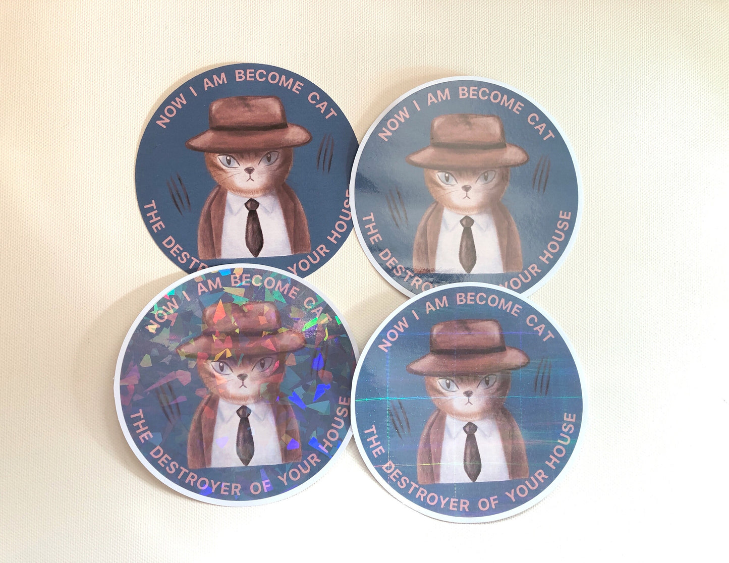 Oppenheimer Cat Waterproof Sticker