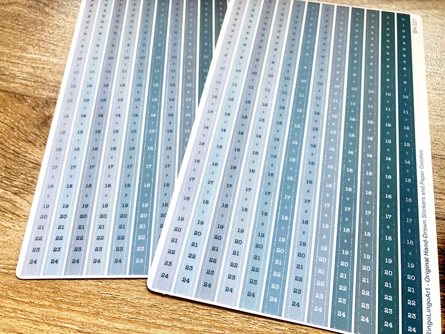 Time Strip Sticker for 5mm grid (24 | 18 Hour) Smoky Color
