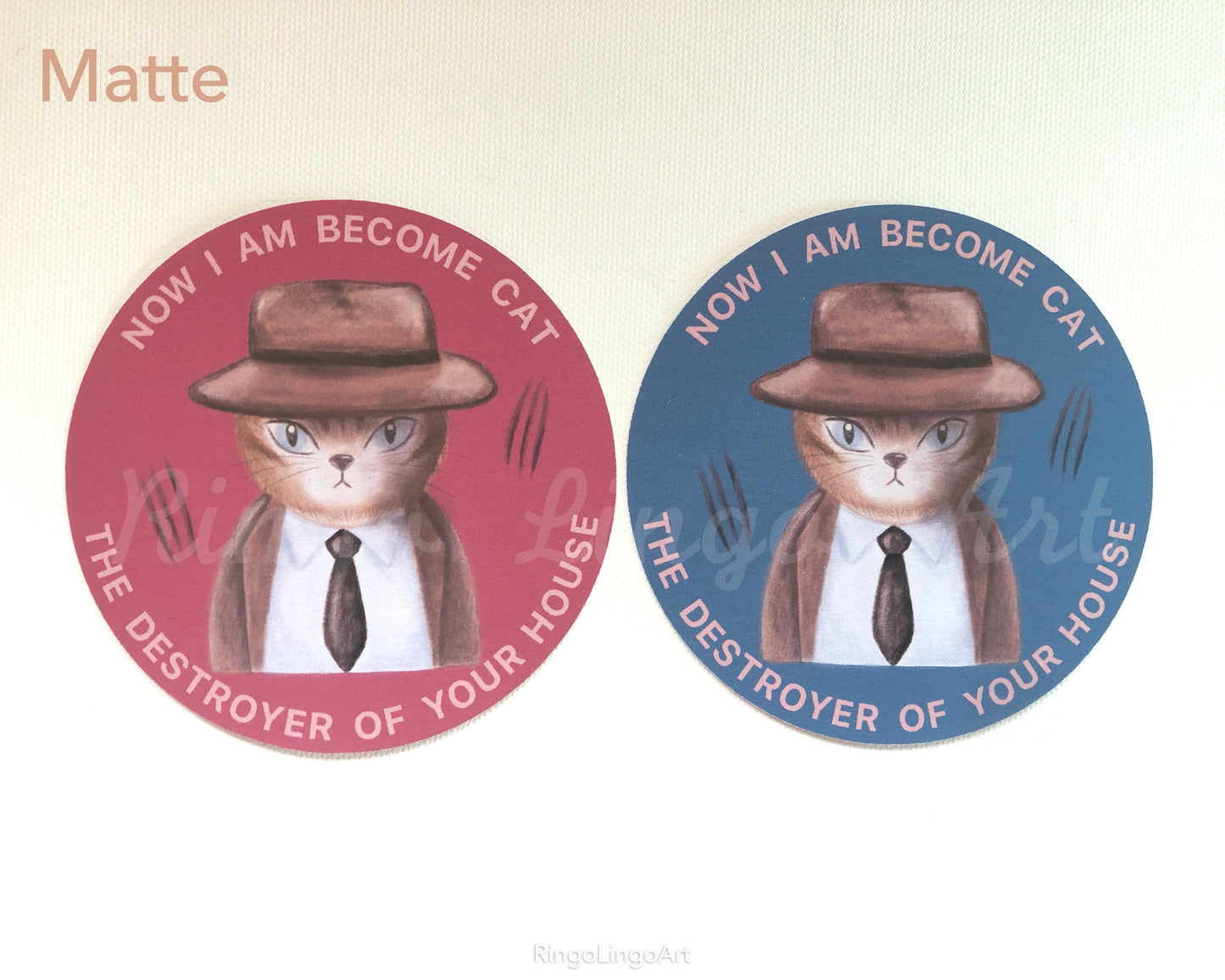 Oppenheimer Cat Waterproof Sticker