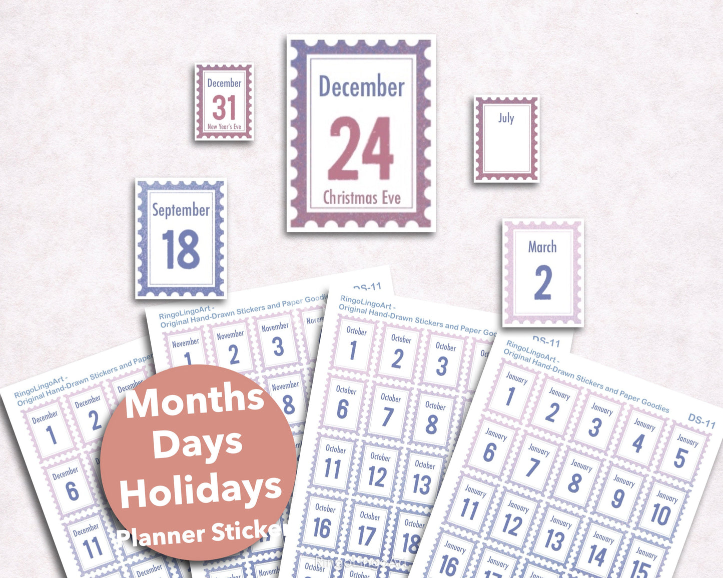 Daily Date and Holiday Sticker