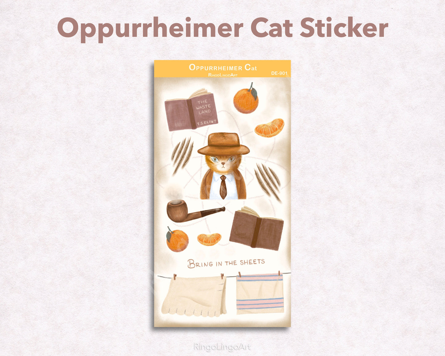 Oppenheimer Cat Sticker Sheet