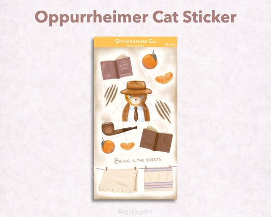 Oppenheimer Cat Sticker Sheet