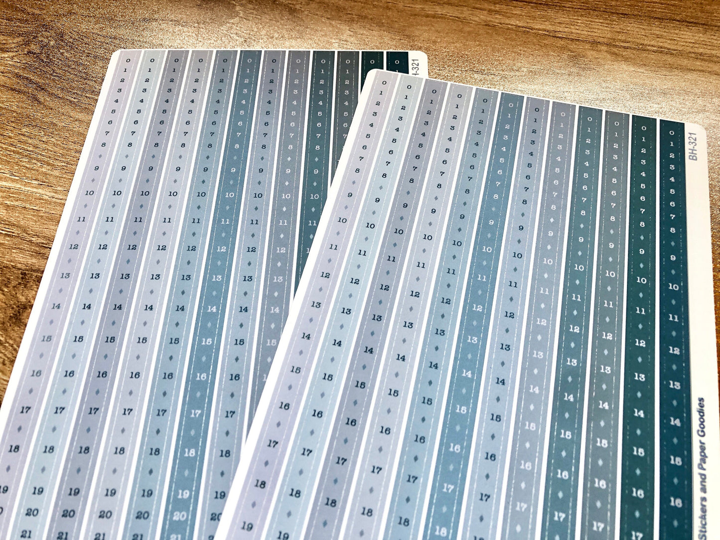Time Strip Sticker for 5mm grid (24 | 18 Hour) Smoky Color
